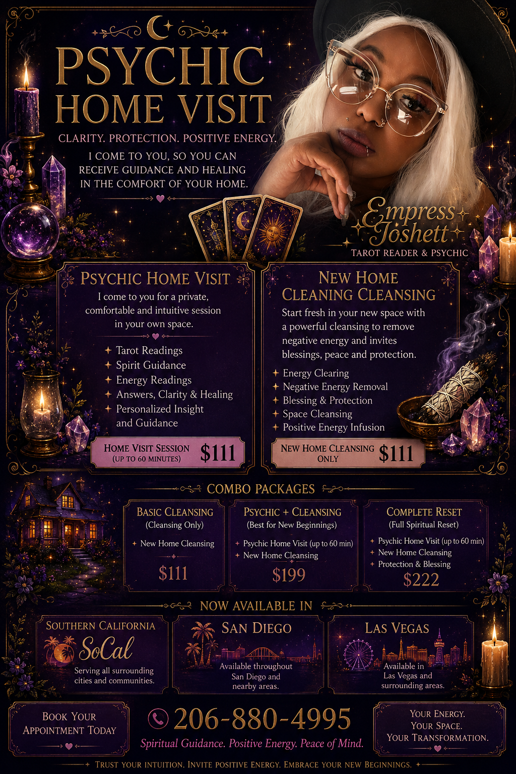 Home cleansing & psychic session